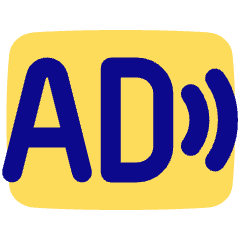 Audio Description Icon from Plump Pop Set
