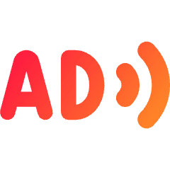 Audio Description Icon from Core Gradient Set