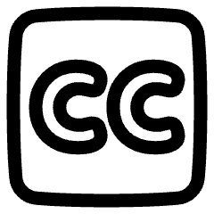 Closed Captions Square Icon from Plump Line Set