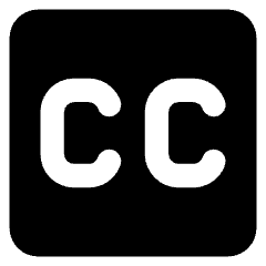 Closed Captions Square Icon from Core Solid Set