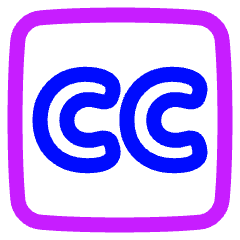 Closed Captions Square Icon from Plump Neon Set