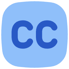 Closed Captions Square Icon from Flex Flat Set