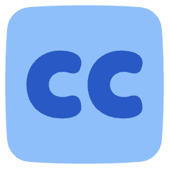 Closed Captions Square Icon from Plump Flat Set