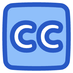 Closed Captions Square Icon from Plump Duo Set