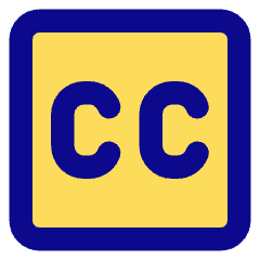 Closed Captions Square Icon from Core Pop Set