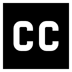 Closed Captions Square Icon from Sharp Solid Set