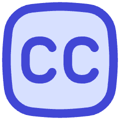 Closed Captions Square Icon from Flex Duo Set