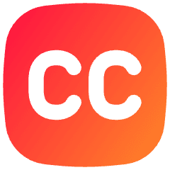 Closed Captions Square Icon from Flex Gradient Set
