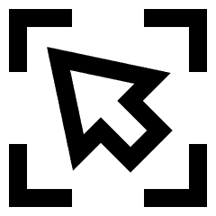 Cursor Screen Recorder Icon from Sharp Line Set