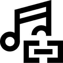 Link Background Music Icon from Sharp Line Set