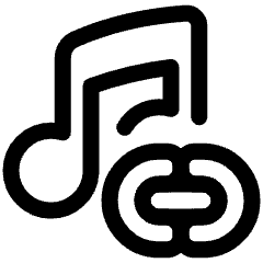 Link Background Music Icon from Plump Line Set