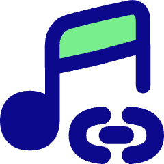 Link Background Music Icon from Flex Pop Set