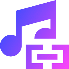 Link Background Music Icon from Sharp Gradient Set