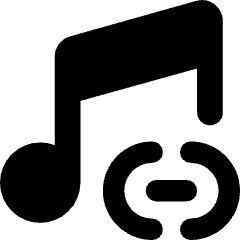 Link Background Music Icon from Core Solid Set