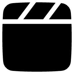 Movie Video Clip Icon from Plump Solid Set