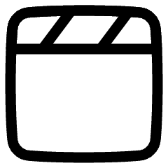 Movie Video Clip Icon from Plump Line Set