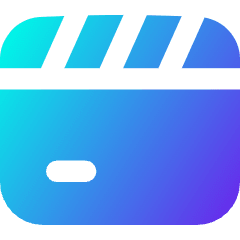 Movie Video Clip Icon from Flex Gradient Set
