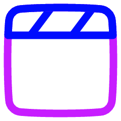 Movie Video Clip Icon from Plump Neon Set