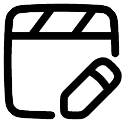 Movie Video Edit Icon from Plump Line Set