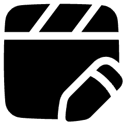 Movie Video Edit Icon from Plump Solid Set