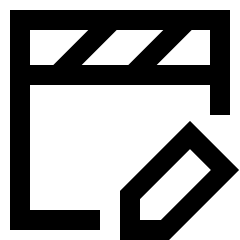 Movie Video Edit Icon from Sharp Line Set