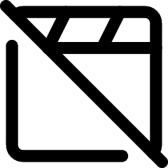 Movie Video Edit Off Disabled Icon from Core Line Set