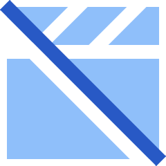 Movie Video Edit Off Disabled Icon from Sharp Flat Set