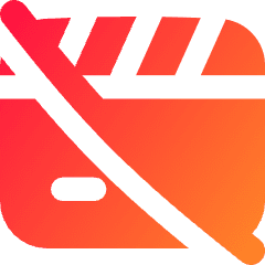 Movie Video Edit Off Disabled Icon from Flex Gradient Set
