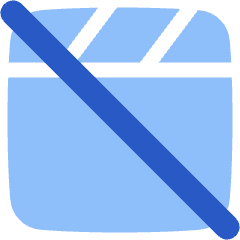 Movie Video Edit Off Disabled Icon from Plump Flat Set