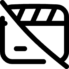 Movie Video Edit Off Disabled Icon from Flex Line Set