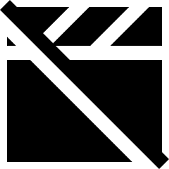Movie Video Edit Off Disabled Icon from Sharp Solid Set