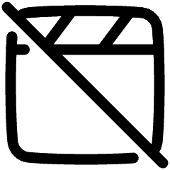 Movie Video Edit Off Disabled Icon from Plump Line Set