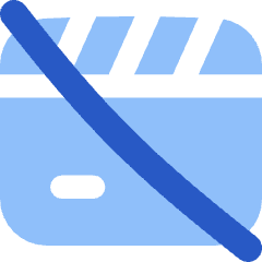 Movie Video Edit Off Disabled Icon from Flex Flat Set