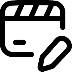 Movie Video Edit Icon from Flex Line Set