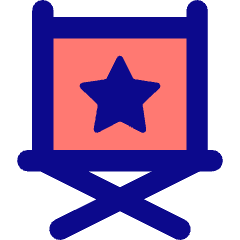 Movies Director Chair Icon from Core Pop Set