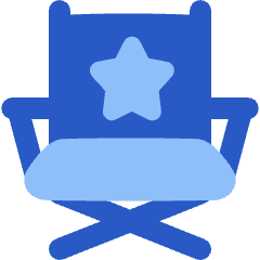 Movies Director Chair Icon from Plump Flat Set