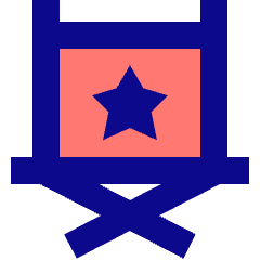 Movies Director Chair Icon from Sharp Pop Set