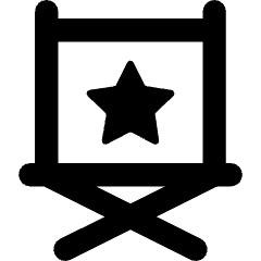 Movies Director Chair Icon from Core Remix Set