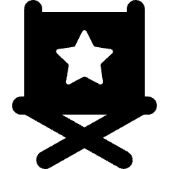 Movies Director Chair Icon from Core Solid Set