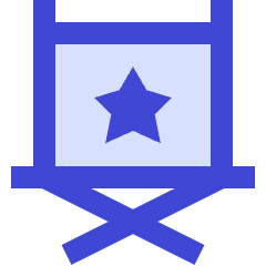 Movies Director Chair Icon from Sharp Duo Set