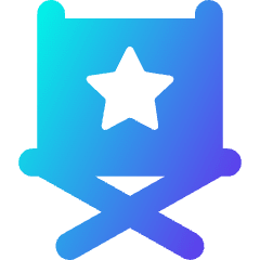 Movies Director Chair Icon from Core Gradient Set