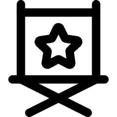 Movies Director Chair Icon from Core Line Set