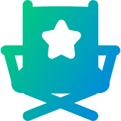 Movies Director Chair Icon from Plump Gradient Set