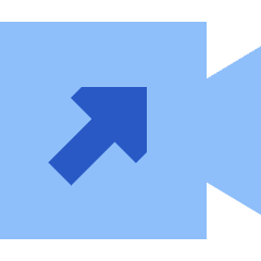 Outgoing Video Call Icon from Sharp Flat Set