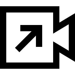 Outgoing Video Call Icon from Sharp Line Set