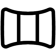 Panoramic Screen Icon from Plump Line Set