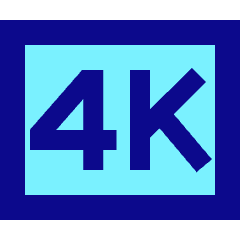Quality 4k Icon from Sharp Pop Set