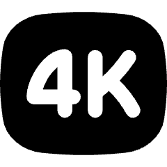 Quality 4k Icon from Flex Solid Set