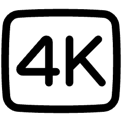 Quality 4k Icon from Plump Line Set