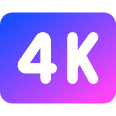 Quality 4k Icon from Core Gradient Set